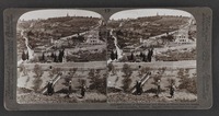 Garden of Gethsemane amd Mount of Olives from the eastern wall--Jerusalem, Palestine