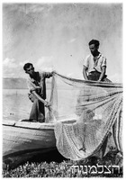 שיט על הירדן לתוך ביצות החולה 24.1.38.