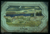 Photograph of: Kupa Synagogue in Kraków - Ceiling - Holy places : Wall painting.