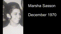 Oral history interview with Marsha Sasson.
