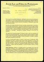 Jewish Law and Ethics for Professionals.