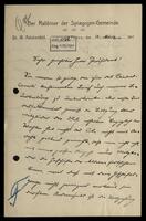 Feilchenfeld, Wolf, to DCG and Leopold Landau.