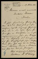 Rabbiner Dr. David, Bochum, letter to DCG.