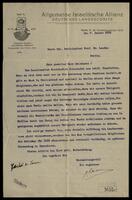 Deutsches Kommittee AIU, correspondence January 1913 - "Israelitische Union".