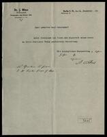 Deutsches Kommittee AIU, correspondence December 1912.