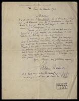 Reinach, Salomon, letter and clipping.