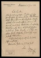 Correspondence and protocol in regard to a meeting in June 1912.