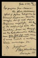 Correspondence in regard to the candidacy of Armand Lipmann in the 1911 elections.