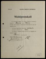 Election protocols, Bonn.