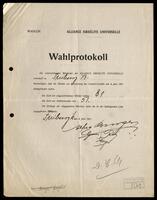 Election protocols, Freiburg i. Breisgau.