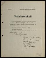 Election protocols, Kattowitz - Katowice.