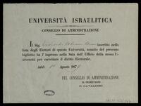 Universita Israelitica.