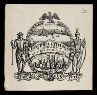 Raphael Gitelson Library of New Yorkiana bookplate.