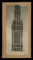 Chicago Tribune Tower competition, Hoffmann's entry, 1922.