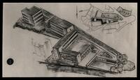 Photo of an isometric drawing by Hoffmann.