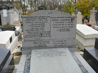 Photograph of: Jewish tombstones at Père Lachaise Cemetery in Paris.