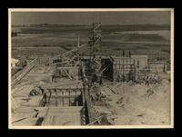 Photos taken during construction of police stations.
