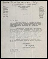 Princeton, Institute of advanced study, letter.