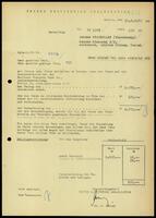 Nisencwajg, Szlomo, residing in Rehovot, Israel, reparations file.