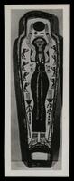 Photographs of painted Egyptian coffins.