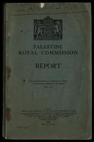 Palestine Royal Commission Report.