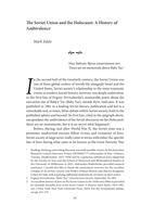 The Soviet Union and the Holocaust : a history of ambivalence.