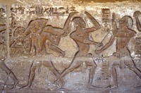 Wrestling, Egypt, relief.