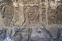 Wrestling, Egypt, relief.