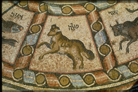 Photograph of: Hammath Tiberias Synagogue : Nave, Zodiac Panel.