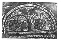 Photograph of: Na'aran Synagogue : octagons and medallions panel.