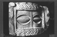 Photograph of: Umm El Kanatir Synagogue : Capital surmounting double colonnettes.