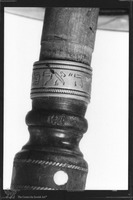 Photograph of: Torah scroll staves.