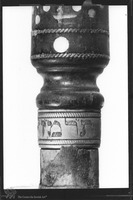 Photograph of: Torah scroll staves.