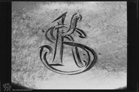 Photograph of: Spice container : Initials.