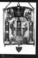 Photograph of: Torah shield from Plock.