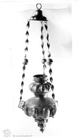 Photograph of: Hanging oil lamp.