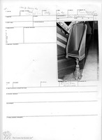 Photograph of: Chair for Torah scrolls : Field documentation.