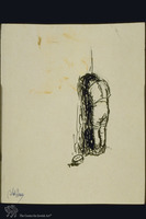 Photograph of: Pann (Pfeffermann), A Child in a Corner of a Room : Ink on paper.