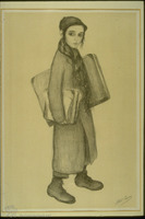 Photograph of: Pann (Pfeffermann), The School Boy : Coloured reproduction of lost pastel painting.