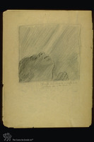 Photograph of: Pann (Pfeffermann), Creation of Adam through Light : Pencil on brown paper.