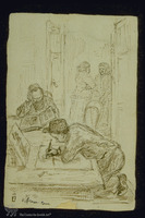Photograph of: Pann (Pfeffermann), The Child Abel Drawing : Ink on paper.