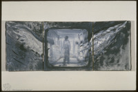 Photograph of: Sgan-Cohen, Triptych: Video wings : Acrylic on canvas.