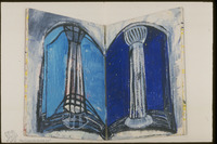Photograph of: Sgan-Cohen, Open Book : Acrylic on canvas.