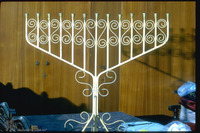 Photograph of: Bar-Mitzvah candelabrum.