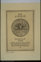 Photograph of: Ex libris of Rudolf von Goldshmidt Rothschild.
