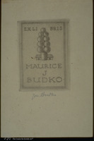 Photograph of: Ex libris of Maurice J Budko.