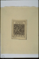 Photograph of: Ex libris of Albert and Emmy Badt.