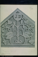 Photograph of: Untitled (Two birds under the tree. Tombstone drawing).