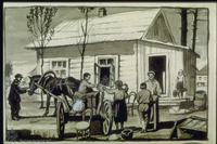 Photograph of: Yudovin, Moving to a new house.