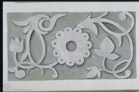 Photograph of: Floral motif from a tombstone in Chashniki.